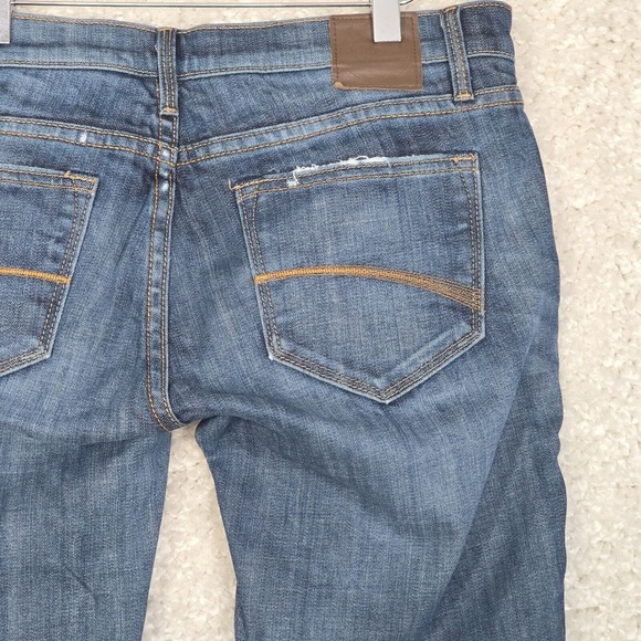 Driftwood Jeans Womens 28 Blue Embroidered Floral Raw‎ Hems Medium Wash Stretch - Picture 5 of 14